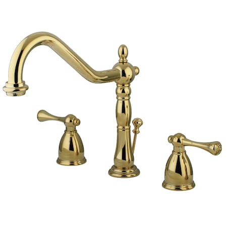 Kingston Brass 8" Widespread Bathroom Faucet, Polished Brass KB7972BL